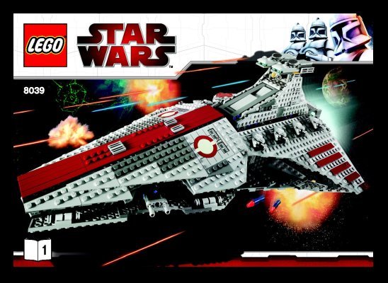 Bauanleitungen LEGO - 8039 - Venator-class Republic Attack Cruiser ™: Page 1