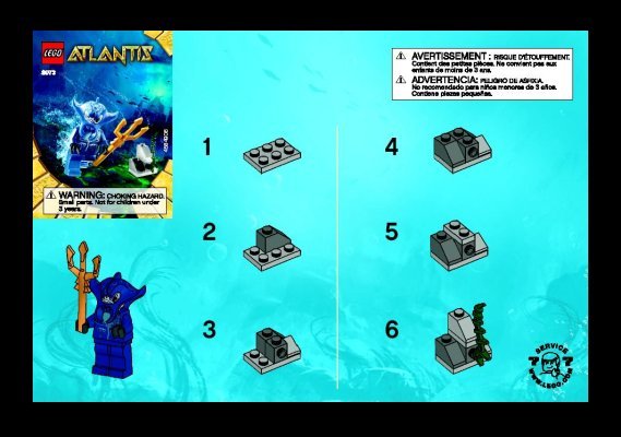 Bauanleitungen LEGO - 8073 - Manta Warrior: Page 1