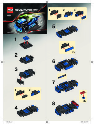 Bauanleitungen LEGO - 8151 - Adrift Sport: Page 1