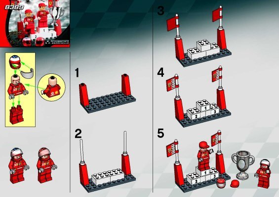 Bauanleitungen LEGO - 8389 - M. Schumacher & R. Barrichello: Page 1