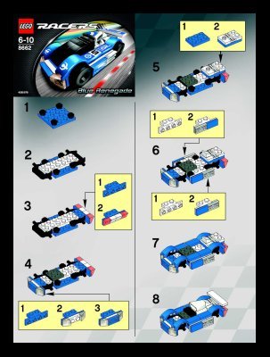 Bauanleitungen LEGO - 8662 - Blue Renegade: Page 1