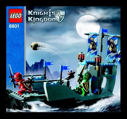 Bauanleitungen LEGO - 8801 - Knights' Attack Barge: Page 1