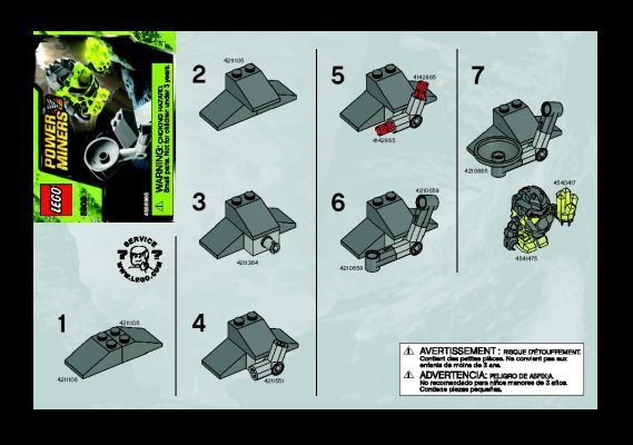 Bauanleitungen LEGO - 8908 - Monster Launcher: Page 1