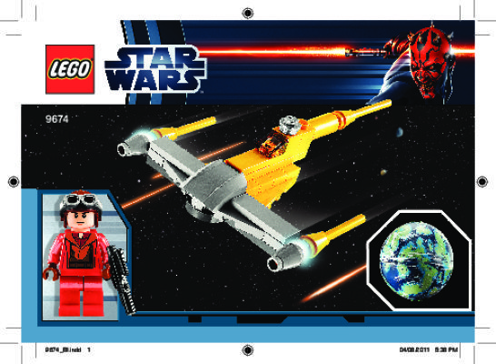 Bauanleitungen LEGO - 9674 - Naboo Starfighter™ & Naboo™: Page 1