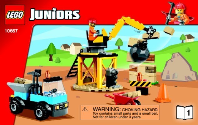 Bauanleitungen LEGO - Juniors - 10667 - Starter Steinebox Baustelle: Page 1