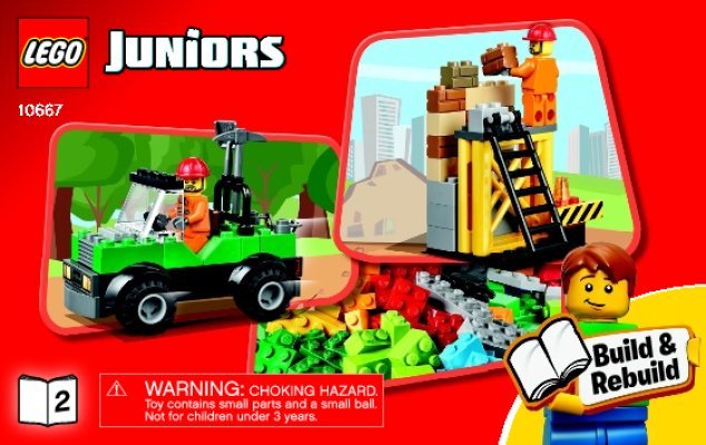 Bauanleitungen LEGO - Juniors - 10667 - Starter Steinebox Baustelle: Page 1