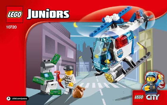 Bauanleitungen LEGO - Juniors - 10720 - Verfolgung mit dem Polizeihelikopter: Page 1