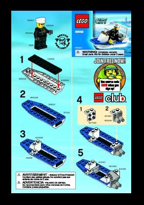 Bauanleitungen LEGO - 30002 - Police Boat: Page 1