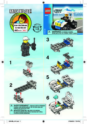 Bauanleitungen LEGO - 30013 - Police Quad: Page 1