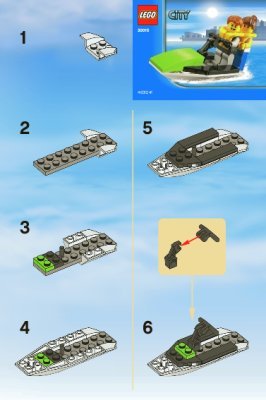 Bauanleitungen LEGO - 30015 - Jet ski: Page 1