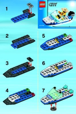 Bauanleitungen LEGO - 30017 - Police Boat: Page 1