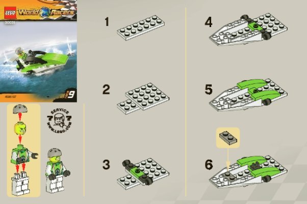 Bauanleitungen LEGO - 30031 - World Race Powerboat: Page 1