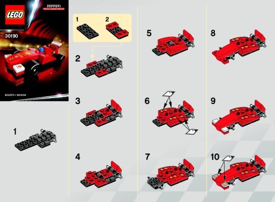 Bauanleitungen LEGO - 30190 - Ferrari 150   Italia: Page 1