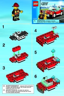 Bauanleitungen LEGO - 30221 - Fire Car: Page 1