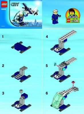 Bauanleitungen LEGO - 30222 - Police Helicopter: Page 1