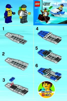 Bauanleitungen LEGO - 30227 - Police Watercraft: Page 1