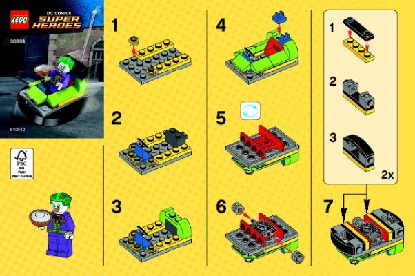 Bauanleitungen LEGO - 30303 - The Joker Bumper Car: Page 1