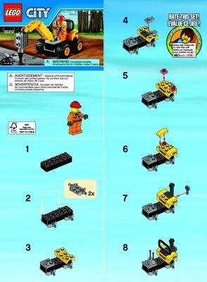 Bauanleitungen LEGO - 30312 - Demolition Driller: Page 1