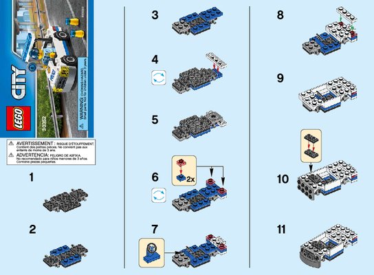 Bauanleitungen LEGO - City - 30352 - Polizeiauto: Page 1