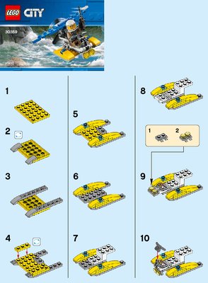 Bauanleitungen LEGO - 30359 - Police Water Plane: Page 1