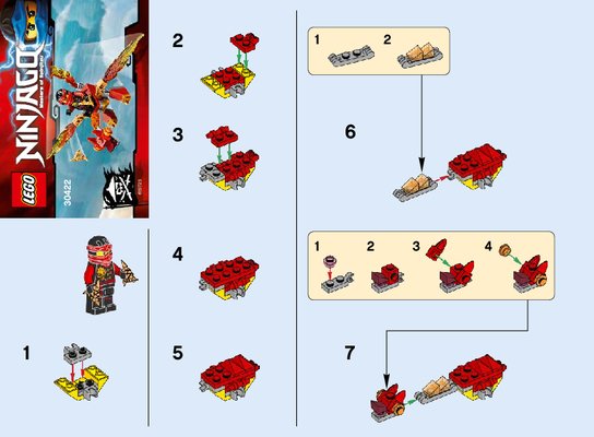 Bauanleitungen LEGO - 30422 - Kais Mini-Drache: Page 1