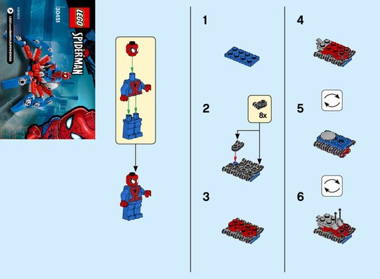 Bauanleitungen LEGO - 30451 - Spider-Man's Mini Spider Crawler: Page 1