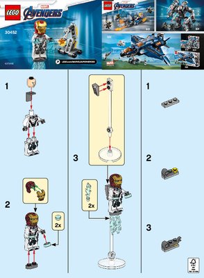 Bauanleitungen LEGO - 30452 - Iron Man and Dum-E: Page 1