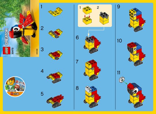 Bauanleitungen LEGO - Creator - 30472 - GRATIS: Papagei: Page 1