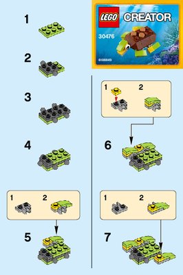 Bauanleitungen LEGO - 30476 - Happy Turtle: Page 1