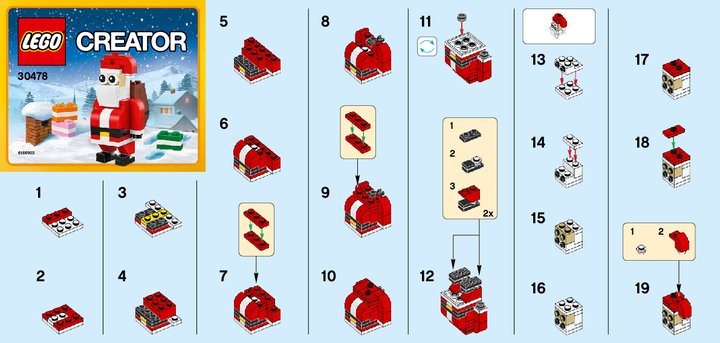 Bauanleitungen LEGO - 30478 - Jolly Santa: Page 1