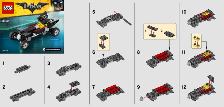 Bauanleitungen LEGO - 30521 - The Mini Batmobile: Page 1