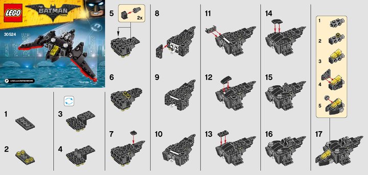 Bauanleitungen LEGO - 30524 - The Mini Batwing: Page 1