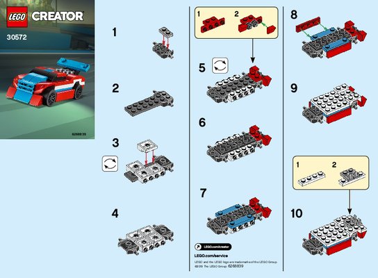 Bauanleitungen LEGO - 30572 - Race Car: Page 1