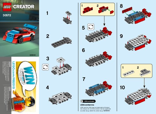 Bauanleitungen LEGO - 30572 - Race Car: Page 1