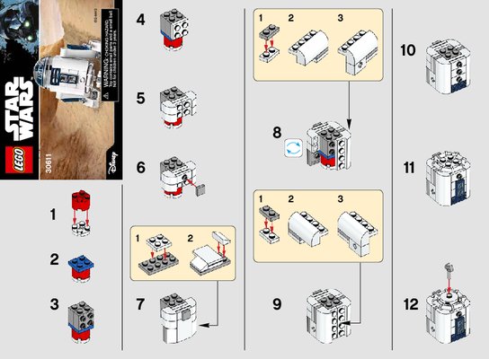 Bauanleitungen LEGO - 30611 - R2-D2™: Page 1