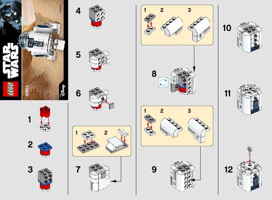 Bauanleitungen LEGO - 30611 - R2-D2™: Page 1