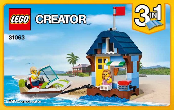 Bauanleitungen LEGO - Creator - 31063 - Strandurlaub: Page 1