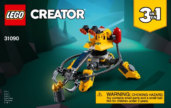 Bauanleitungen LEGO - 31090 - Underwater Robot: Page 1