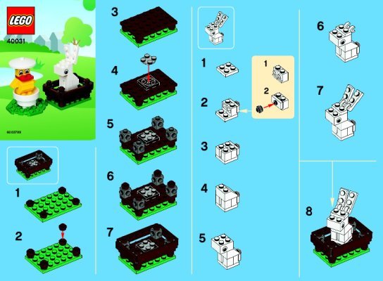 Bauanleitungen LEGO - 40031 - LEGO Bunny & Chicken: Page 1