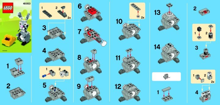 Bauanleitungen LEGO - 40053 - Easter Bunny w/basket: Page 1