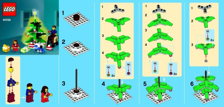 Bauanleitungen LEGO - 40058 - Decorating the tree: Page 1