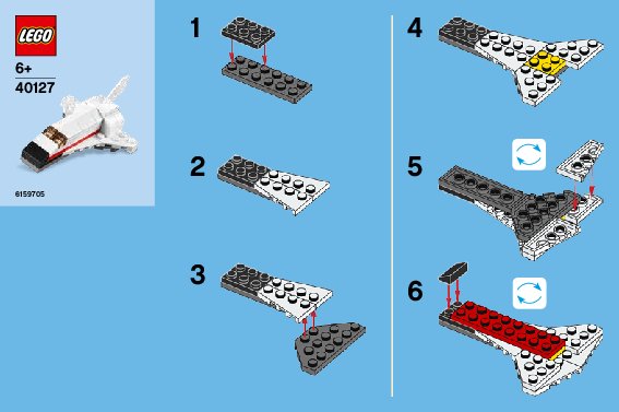 Bauanleitungen LEGO - 40127 - MMB Feb 2015 Space Shuttle: Page 1