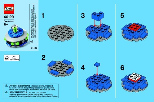 Bauanleitungen LEGO - 40129 - Monthly Mini Build April – UFO: Page 1