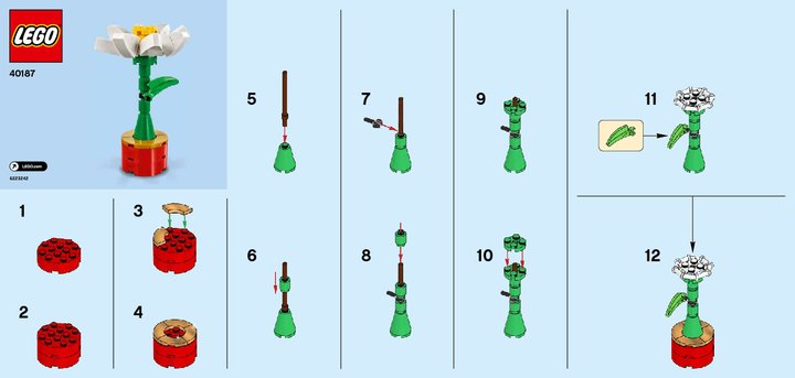 Bauanleitungen LEGO - 40187 - LEGO® Flower Display: Page 1