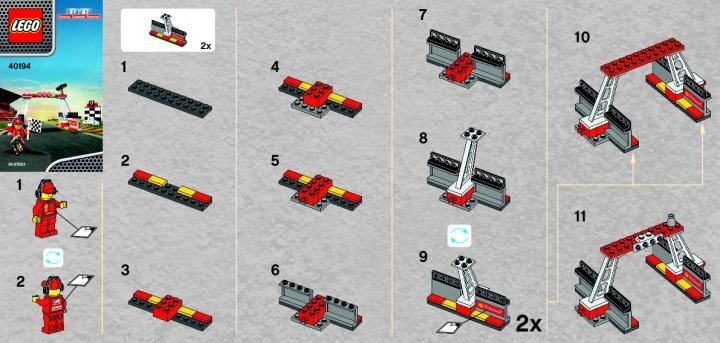 Bauanleitungen LEGO - 40194 - Finish Line & Podium: Page 1