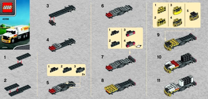 Bauanleitungen LEGO - 40196 - Shell Tanker: Page 1