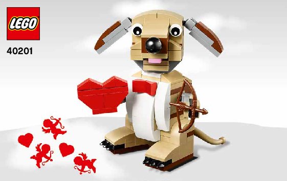 Bauanleitungen LEGO - 40201 - Valentinstag-Hund: Page 1