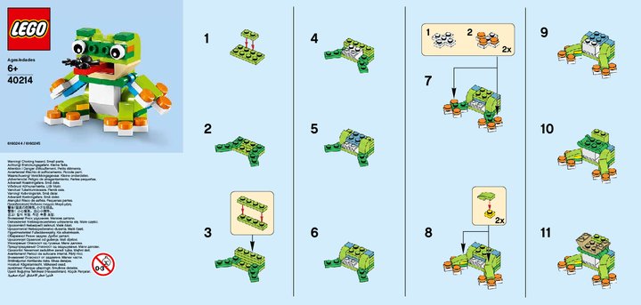 Bauanleitungen LEGO - 40214 - LEGO Monthly Mini Build July – Frog: Page 1