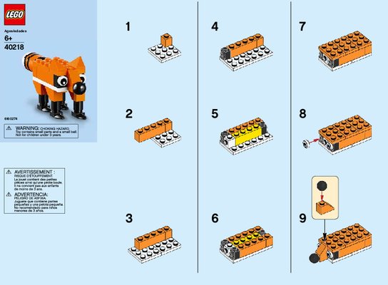 Bauanleitungen LEGO - 40218 - LEGO Monthly Mini Build November – Fox: Page 1