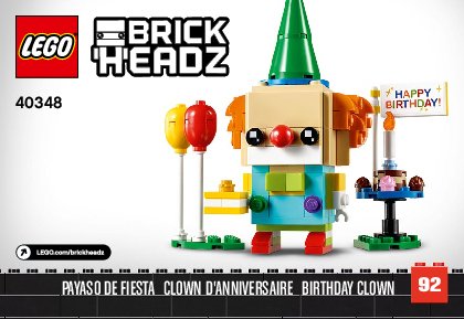 Bauanleitungen LEGO - 40348 - Birthday Clown: Page 1